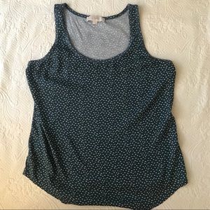 LOFT geometric tank dark teal size large